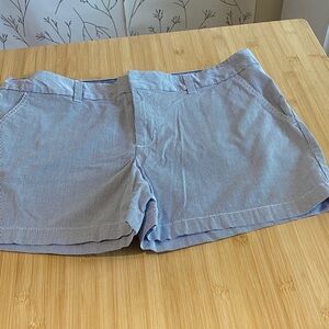 Tommy Hilfiger Blue and White Striped Seersucker Shorts